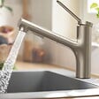 HANSGROHE - Robinet de cuisine avec douchette Zesis M33 150 2 jets aspect acier inox - vignette