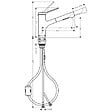 HANSGROHE - Robinet de cuisine avec douchette Zesis M33 150 2 jets aspect acier inox - vignette