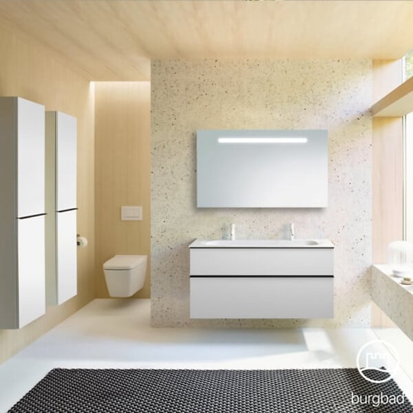 BURGBAD - Miroir LED 120 cm Olena tactile et antibuée - large