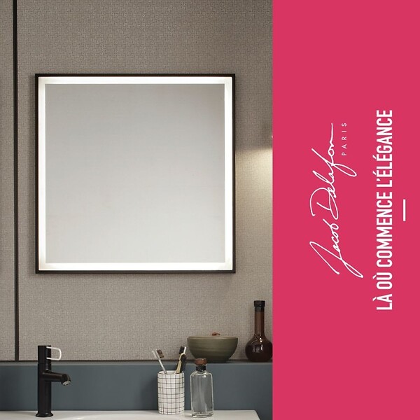 JACOB DELAFON - Miroir Allure 80 x 80 cm, carré LED - large