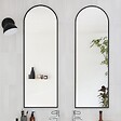 JACOB DELAFON - Miroir de salle de bain grande hauteur Silhouette 120x40cm, laqué Noir satiné - vignette