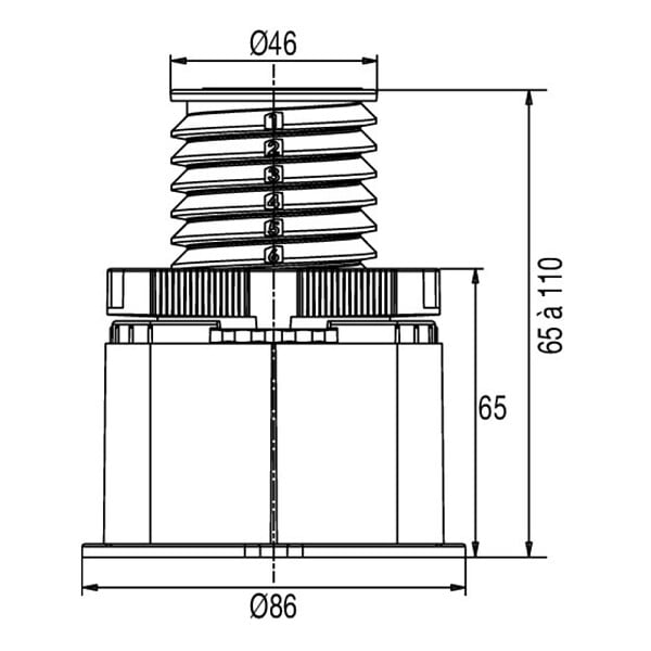 JACOB DELAFON - Kit de réhausse 12 pieds compatible receveurs Ipso et Gaspard - large