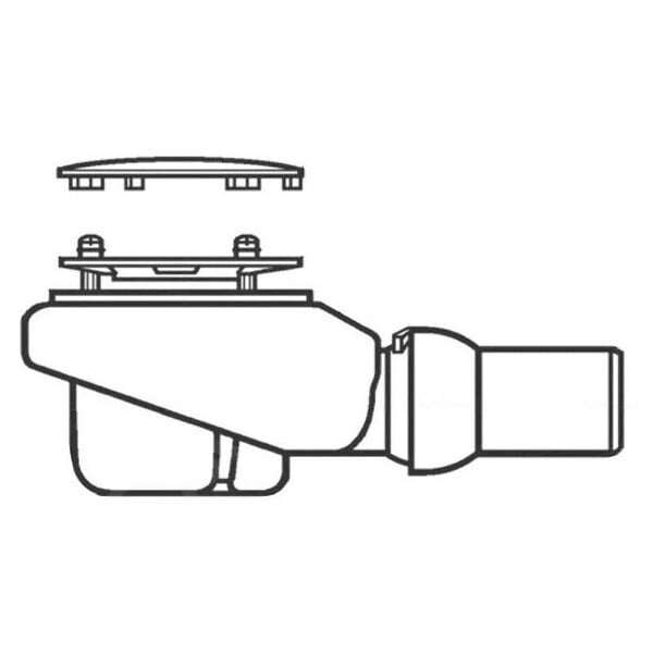 VILLEROY ET BOCH - Bonde  Tempoplex Plus 90mm avec cache blanc - large
