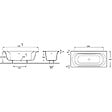 JACOB DELAFON - Pack baignoire droite 180 X 80 Elise + pare bain struktura - vignette
