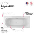 JACOB DELAFON - Baignoire droite Elise deux places Acrylique 180 X 80 - vignette