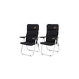 O'CAMP - Lot de 2 fauteuils de camping confort pliables - Multipositions - 70 x 62 x 105 cm - vignette