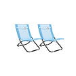 O'BEACH - Lot de 2 chaises de plage pliables - Dimensions : 58 x 47 x 61 cm - vignette