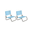 O'BEACH - Lot de 2 chaises cale-dos de plage 1 pliure - Dimensions : 40 x 45 x 50 cm - vignette