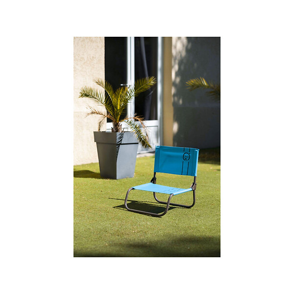 O'BEACH - Lot de 2 chaises cale-dos de plage 1 pliure - Dimensions : 40 x 45 x 50 cm - large