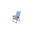 O'CAMP - Fauteuil de camping 5 positions pliable - Bleu - Dimensions : 70 x 62 x 105 cm - vignette