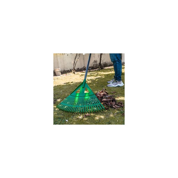 SUAN - Balai à feuilles de jardin - Grande taille avec 27 dents - large