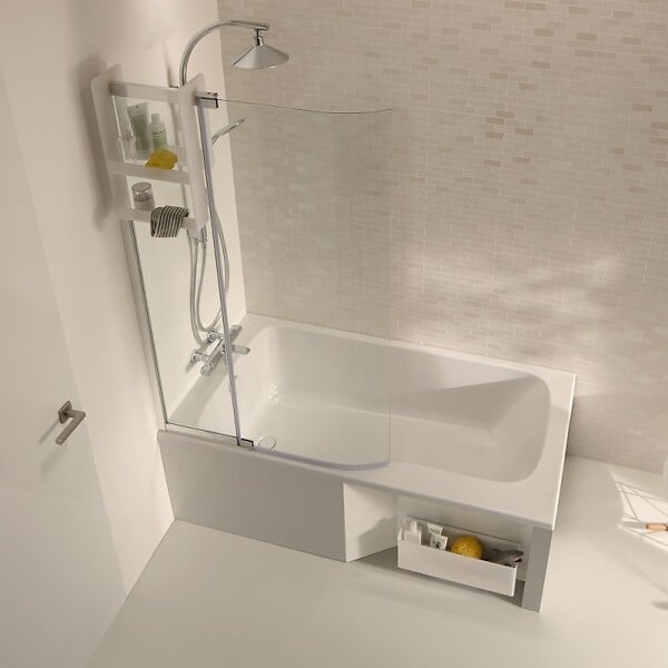 JACOB DELAFON - Baignoire bain douche Malice + nettoyant 170 x 90, version gauche - large