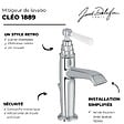 JACOB DELAFON - Mitigeur lavabo Cléo 1889 Chrome - vignette