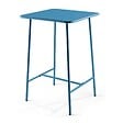OVIALA - Ensemble table de bar et 2 chaises hautes en métal bleu pacific - Palavas - vignette