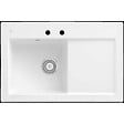 VILLEROY ET BOCH - Evier 1 bac avec egouttoir a droite  Subway Pure 45 78 x 51 cm Blanc vidage automatique inclus - vignette