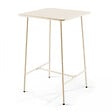 OVIALA - Ensemble table de bar et 2 chaises hautes en métal ivoire - Palavas - vignette