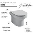 JACOB DELAFON - Cuvette WC suspendu sans bride Elite avec abattant frein de chute extra-plat déclipsable - vignette