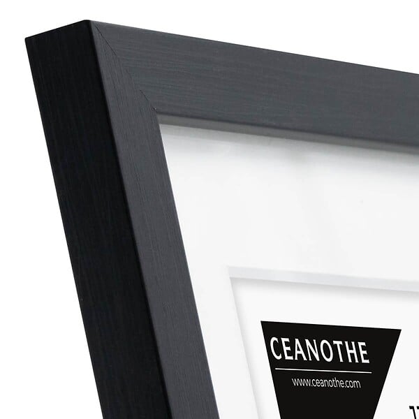 CEANOTHE - Cadre photo Wild noir 13x18 cm avec passe-partout 9x13 cm - large