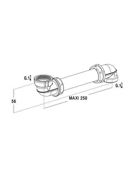 NICOLL - Nicoll Easyphon Bmt01 Tubulure de déport de siphon avec technologie Bi-matière avec joints TPE (0201011) - large
