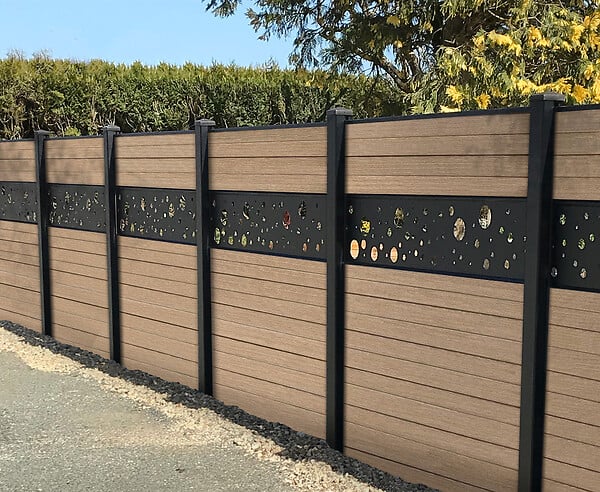 SYLWAY - Décor bulles horizontal Aluminium, H.32,5 x L.165 cm, noir, SYLWAY - large