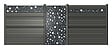 SYLWAY - Décor bulles vertical Aluminium, L.95 x H.165 cm, noir, SYLWAY - vignette