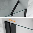 SANIVERRE - MAYA-BLACK Cabine de douche noire H180 90x90 cm verre transparent - vignette