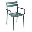 OVIALA - Fauteuil de terrasse en aluminium vert foncé - Almada - vignette