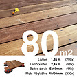 TERRASSEENBOIS - Kit complet terrasse bois exotique CUMARU pour 80 m², Lames 1,85 m, lambourdes 1,85 m, plots réglables et visserie Inox. - vignette