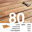 TERRASSEENBOIS - Planches de terrasse bois exotique JATOBA pour 80 m², Longueur 1,85 m. - vignette