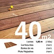 TERRASSEENBOIS - Planches de terrasse bois exotique CUMARU pour 40 m², Longueur 1,85 m. - vignette