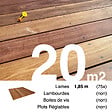 TERRASSEENBOIS - Planches de terrasse bois exotique CUMARU pour 20 m², Longueur 1,85 m. - vignette