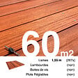 TERRASSEENBOIS - Planches de terrasse bois exotique PADOUK pour 60 m², Longueur 1,55 m. - vignette
