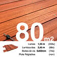 TERRASSEENBOIS - Kit terrasse bois exotique PADOUK pour 80 m², Lames 1,55 m, lambourdes 1,55 m et visserie Inox. - vignette