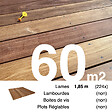 TERRASSEENBOIS - Planches de terrasse bois exotique CUMARU pour 60 m², Longueur 1,85 m. - vignette