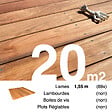 TERRASSEENBOIS - Planches de terrasse bois exotique JATOBA pour 20 m², Longueur 1,55 m. - vignette