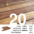 TERRASSEENBOIS - Kit terrasse bois exotique CUMARU pour 20 m², Lames 1,85 m, lambourdes 1,85 m et visserie Inox. - vignette
