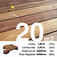 TERRASSEENBOIS - Kit complet terrasse bois exotique CUMARU pour 20 m², Lames 1,85 m, lambourdes 1,85 m, plots réglables et visserie Inox. - vignette