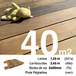 TERRASSEENBOIS - Kit terrasse bois exotique IPE pour 40 m², Lames 1,25 m, lambourdes 1,55 m et visserie Inox. - vignette