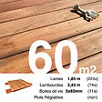 TERRASSEENBOIS - Kit terrasse bois exotique JATOBA pour 60 m², Lames 1,85 m, lambourdes 1,85 m et visserie Inox. - vignette