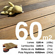 TERRASSEENBOIS - Kit complet terrasse bois exotique IPE pour 60 m², Lames 0,95 m, lambourdes 1,55 m, plots réglables et visserie Inox. - vignette