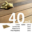 TERRASSEENBOIS - Planches de terrasse bois exotique IPE pour 40 m², Longueur 1,25 m. - vignette