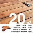 TERRASSEENBOIS - Kit complet terrasse bois exotique JATOBA pour 20 m², Lames 1,55 m, lambourdes 1,55 m, plots réglables et visserie Inox. - vignette