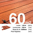 TERRASSEENBOIS - Kit terrasse bois exotique PADOUK pour 60 m², Lames 1,55 m, lambourdes 1,55 m et visserie Inox. - vignette