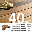 TERRASSEENBOIS - Kit complet terrasse bois exotique IPE pour 40 m², Lames 1,25 m, lambourdes 1,55 m, plots réglables et visserie Inox. - vignette