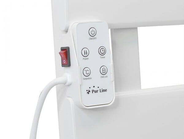 PURLINE - Sèche-serviettes mural aluminium display LED et WiFi 500W - large