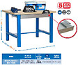 SIMON RACK - SimonRack - Kit Etabli avec tiroir 865x1500x750mm Bleu/Bois - BT6-BOX 1500 SIMONRACK - vignette