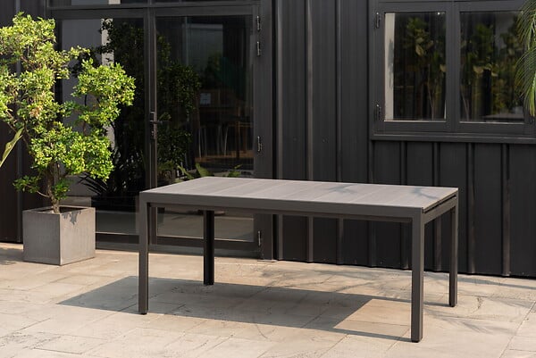 MODE DE VIE - Table de jardin Preston - Alluminium - Gris - 180/270cm - large