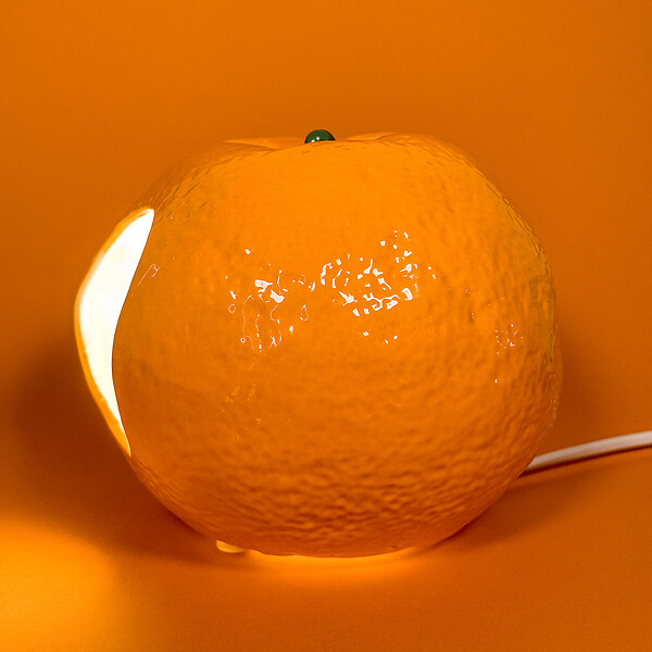 C-CREATION - Lampe à poser céramique Naran Orange E14 - large