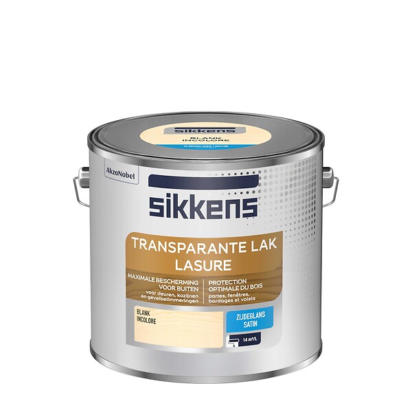 SIKKENS - Lasure glycéro bois extérieurs - Incolore - Satin - 2,5L - large