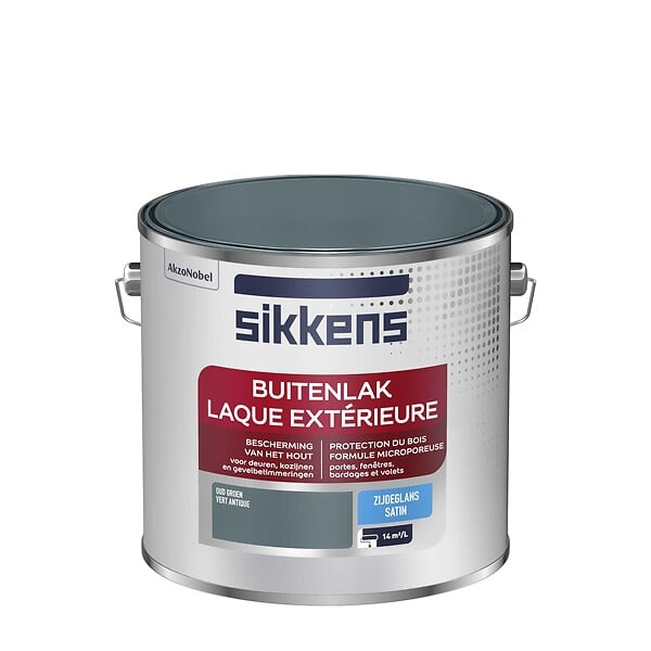 SIKKENS - Peinture laque extérieure - Satin - Vert antique - 2.5L - large